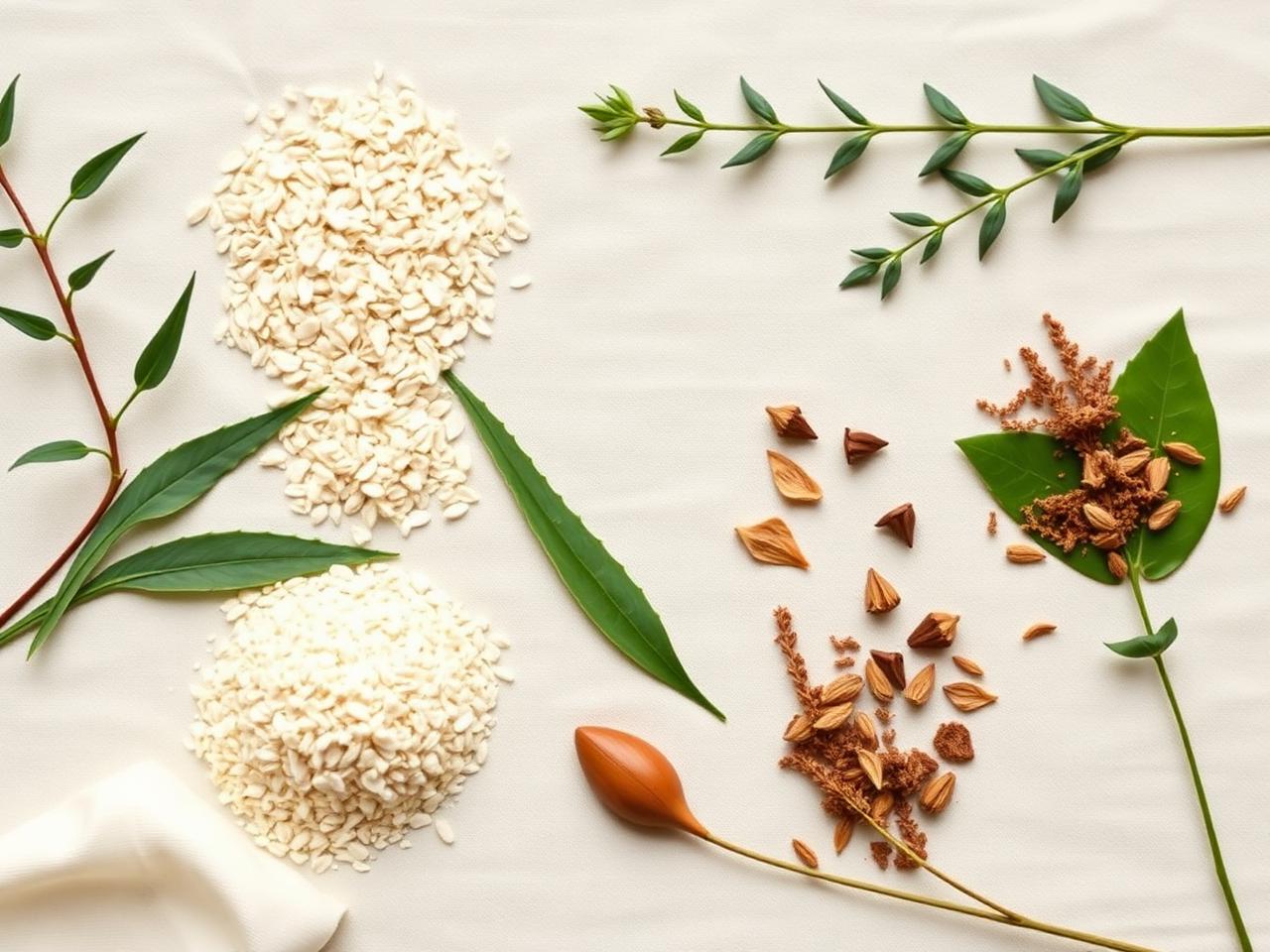 Natural grooming ingredients — oatmeal, aloe vera, neem and botanicals